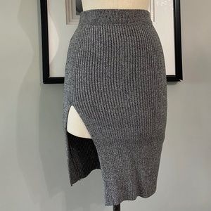 Knit High Slit Skirt